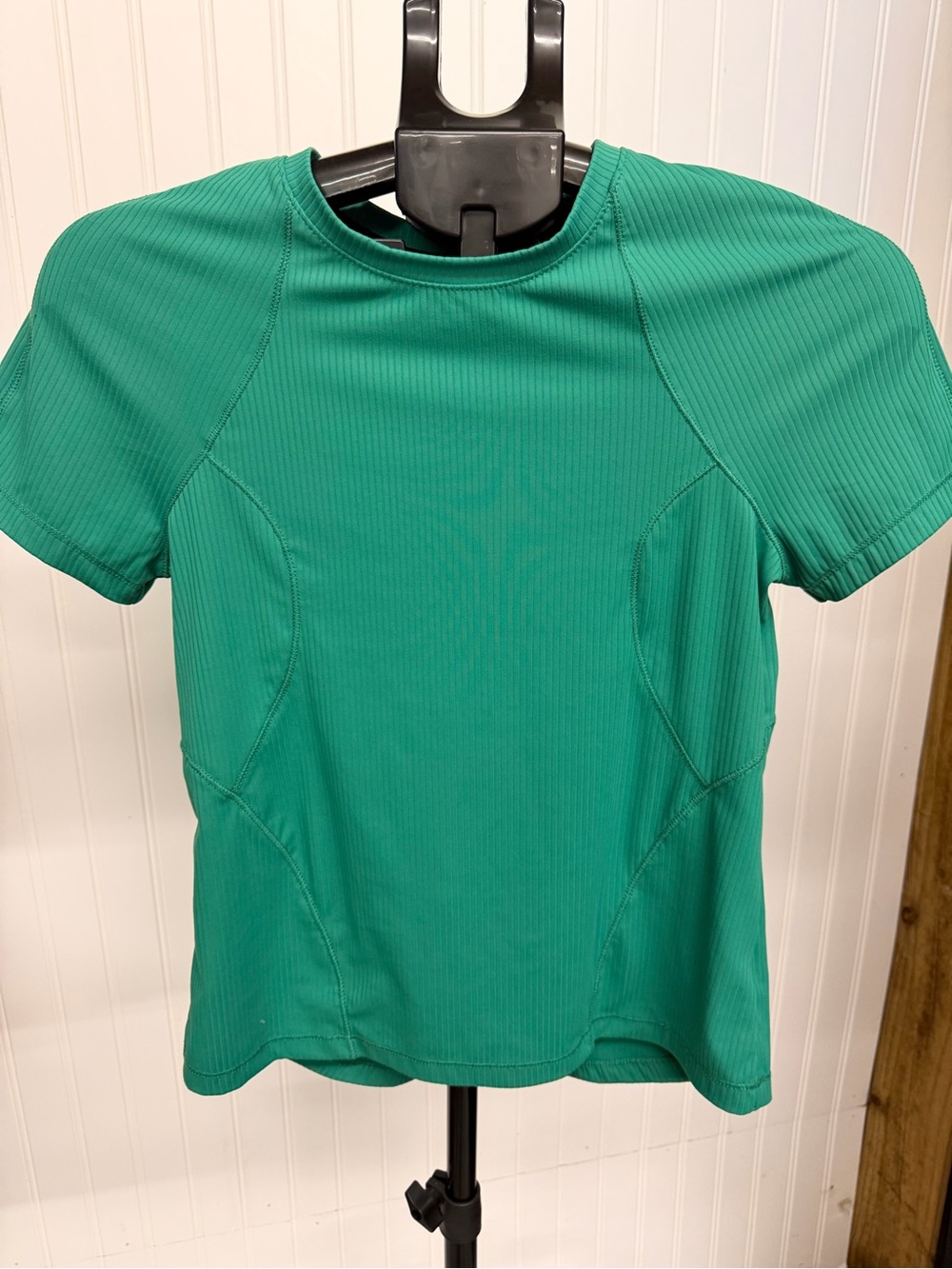 Spyder Emerald Green Ribbed Short Sleeve Top